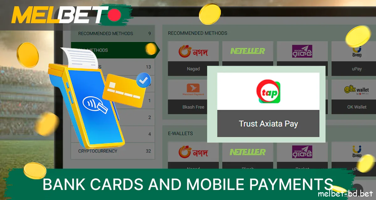 Bank card and mobile payment for Bangladeshi bettors to withdraw from Melbet