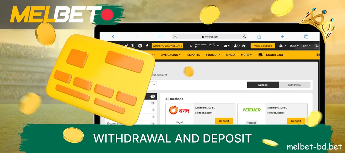 Melbet withdrawal and deposit information for Bangladeshi players